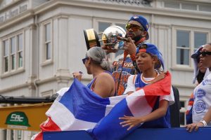 New York Knicks revel in their NBA victory parade as joyous fans and celebs fill the streets
